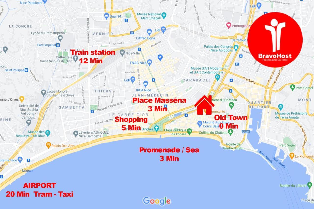 Leilighet Old Town- 4 Pers, Vieux Nice, Ac, Wifi Nice